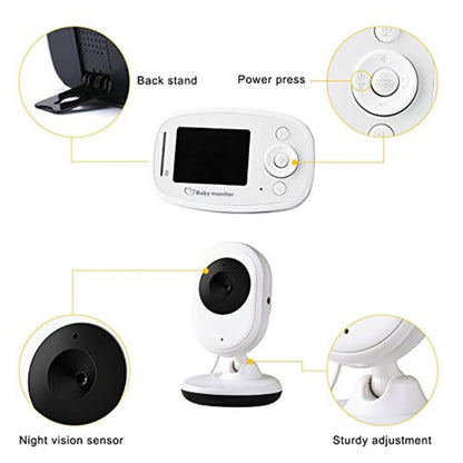 BM-SP820 2.4 นิ้ว LCD 2.4GHz กล้องเฝ้าระวังไร้สาย Baby Monitor พร้อม 7-IR LED Night Vision, Two Way Voice Talk, BM-SP820