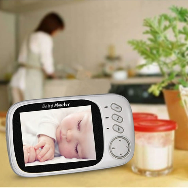 VB603 3.2 นิ้ว LCD 2.4GHz กล้องเฝ้าระวังไร้สาย Baby Monitor, รองรับการพูดคุยสองทาง, Night Vision, VB603