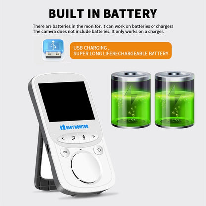 VB605 2.4 นิ้ว LCD 2.4GHz กล้องเฝ้าระวังไร้สาย Baby Monitor, รองรับการพูดคุยสองทาง, Night Vision, VB605