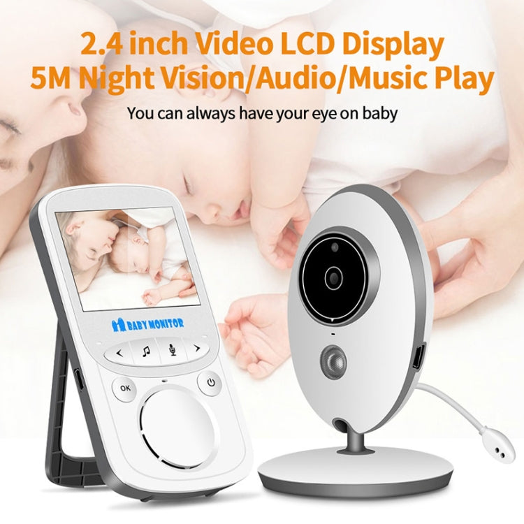 VB605 2.4 นิ้ว LCD 2.4GHz กล้องเฝ้าระวังไร้สาย Baby Monitor, รองรับการพูดคุยสองทาง, Night Vision, VB605