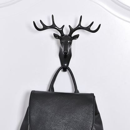 Creative สามมิติมัลติฟังก์ชั่หัวกวางสัตว์ตกแต่ง Hook Coat Hook Retro เสื้อผ้าแขวนงานฝีมือบ้านสร้างสรรค์, การจัดส่งแบบสุ่ม, Coat Hook