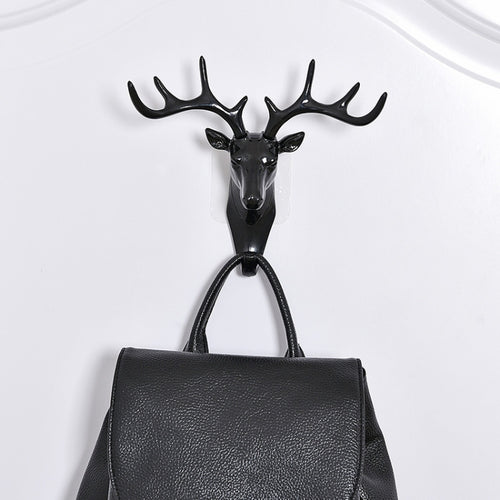 Creative สามมิติมัลติฟังก์ชั่หัวกวางสัตว์ตกแต่ง Hook Coat Hook Retro เสื้อผ้าแขวนงานฝีมือบ้านสร้างสรรค์, การจัดส่งแบบสุ่ม, Coat Hook