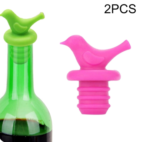 2 ชิ้น Creative Bird สไตล์ซิลิโคนเบียร์ไวน์เครื่องปรุงรสขวดการจัดส่งสีสุ่ม, 10 PCS Bird Shape