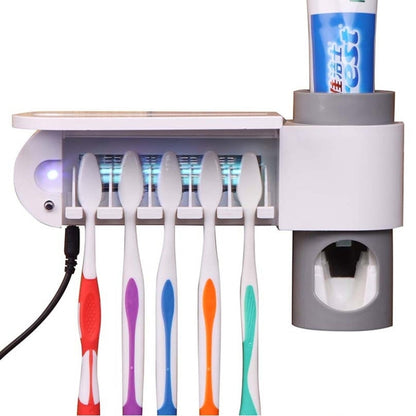 เครื่องจ่ายยาสีฟันอัตโนมัติทันตกรรม UV อัลตราไวโอเลตแปรงสีฟันที่นึ่งขวดนมผู้ถือ