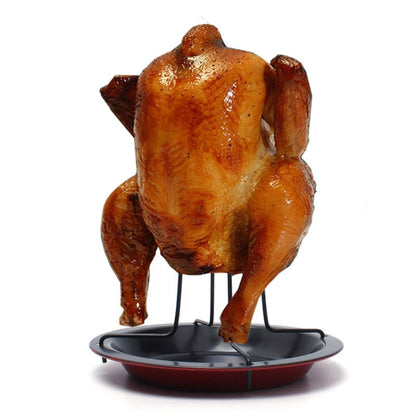 ตั้งแคมป์กลางแจ้งเหล็กคาร์บอนตรงชั้นวางไก่ย่าง, Roaster Rack