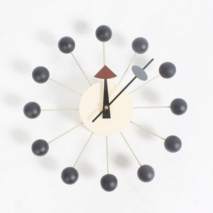 พื้นหลังสไตล์ Minimalis วงกลมลูกบอล Candy Wall Clock ตกแต่งสร้างสรรค์นาฬิกา Ferris ล้อนาฬิกา