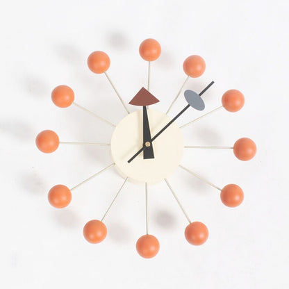 พื้นหลังสไตล์ Minimalis วงกลมลูกบอล Candy Wall Clock ตกแต่งสร้างสรรค์นาฬิกา Ferris ล้อนาฬิกา