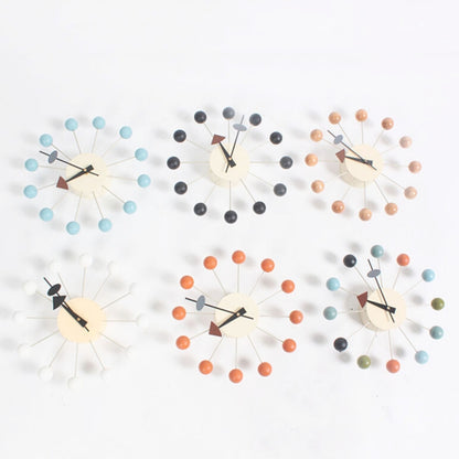 พื้นหลังสไตล์ Minimalis วงกลมลูกบอล Candy Wall Clock ตกแต่งสร้างสรรค์นาฬิกา Ferris ล้อนาฬิกา