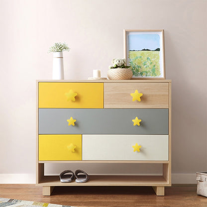 ลายดาวสีเหลืองเล็กๆกันกระแทกโมเดิร์นการ์ตูนเด็กลิ้นชักตู้จับ, Little Yellow Star