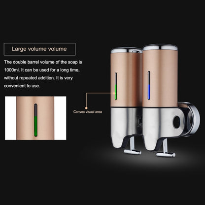 เครื่องจ่ายสบู่เหลวแชมพูแบบติดผนังของโรงแรมแบบ Dual ความจุ: 1000 มล, 1000ml/Black, 1000ml/Gold, 1000ml/Transparent, 1000ml/White, 1000ml/Dark Red, 1000ml/Silver
