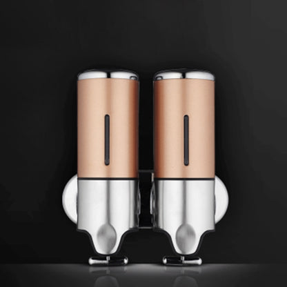 เครื่องจ่ายสบู่เหลวแชมพูแบบติดผนังของโรงแรมแบบ Dual ความจุ: 1000 มล, 1000ml/Black, 1000ml/Gold, 1000ml/Transparent, 1000ml/White, 1000ml/Dark Red, 1000ml/Silver