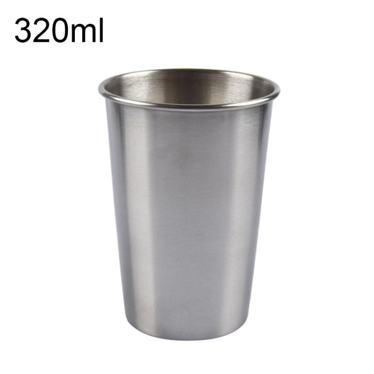 ถ้วยไวน์สั้นสเตนเลสสตีลผนังเดี่ยวขนาด 320 มล. (สีเงิน), 320ml