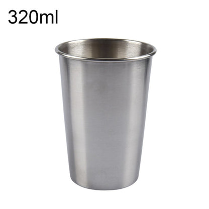 ถ้วยไวน์สั้นสเตนเลสสตีลผนังเดี่ยวขนาด 320 มล. (สีเงิน), 320ml