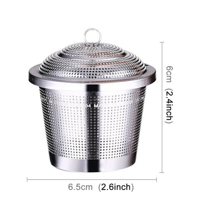 สแตนเลสล็อคเครื่องเทศชากรองตาข่ายที่กรองลูกชากรอง, กลางขนาด: 6.5 x 6 ซม., Middle Size: 6.5 x 6cm