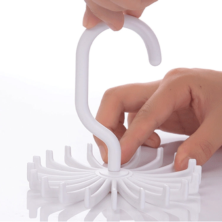 20 กรงเล็บ 360 องศา Rotatable Tie Rack เข็มขัดผ้าพันคอแขวนผู้ถือ, ขนาด: S, 20 Claws Black