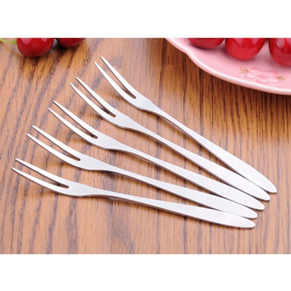 10 ชิ้นส้อมผลไม้สแตนเลสสร้างสรรค์สิ่งแวดล้อมผลไม้ขนาดเล็กง่าม, 10 PCS Fruit Fork