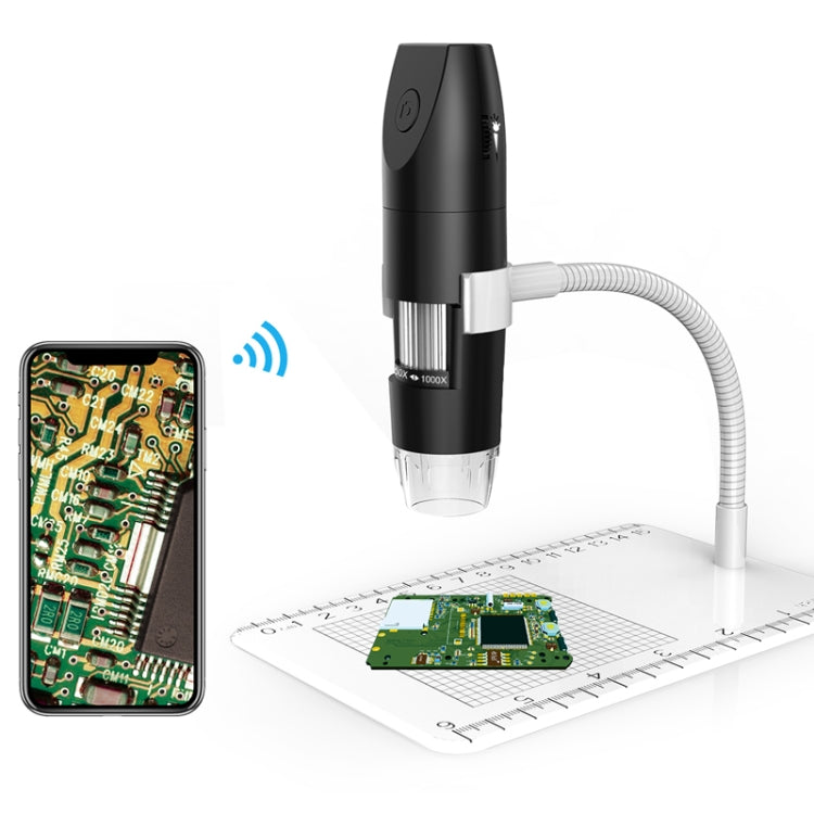 316 50-1000X กล้องจุลทรรศน์ดิจิตอล USB อัจฉริยะแบบปรับได้ Wifi