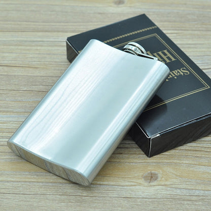285mL (10oz) กีฬากลางแจ้ง Handy Home Travel สแตนเลสสตีลแบบพกพาขวดสะโพก (ไม่มีช่องทางขนาดเล็ก) (สีเงิน 285mL (10oz)), 285mL (10oz)