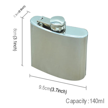 140mL (5oz) กีฬากลางแจ้ง Handy Home Travel สแตนเลสสตีลแบบพกพาขวดสะโพก (พร้อมช่องทางขนาดเล็ก) (เงิน 140mL (5oz)), 140mL (5oz)