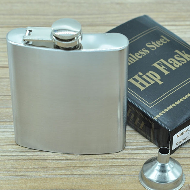 196mL (7oz) กีฬากลางแจ้ง Handy Home Travel สแตนเลสสตีลขวดสะโพกพกพา (พร้อมช่องทางขนาดเล็ก) (สีเงิน 196mL (7oz)), 196mL (7oz)