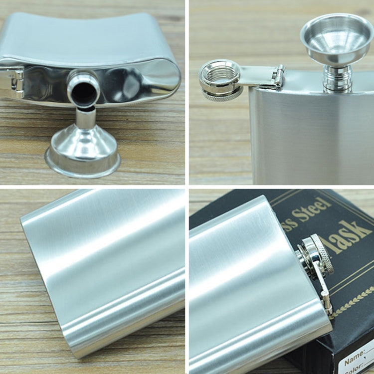 196mL (7oz) กีฬากลางแจ้ง Handy Home Travel สแตนเลสสตีลขวดสะโพกพกพา (พร้อมช่องทางขนาดเล็ก) (สีเงิน 196mL (7oz)), 196mL (7oz)