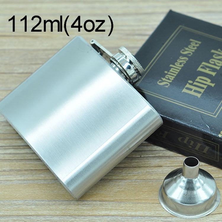 112mL (4oz) กีฬากลางแจ้ง Handy Home Travel สแตนเลสสตีลแบบพกพาขวดสะโพก (พร้อมช่องทางขนาดเล็ก) (เงิน 112mL (4oz)), 112mL (4oz)