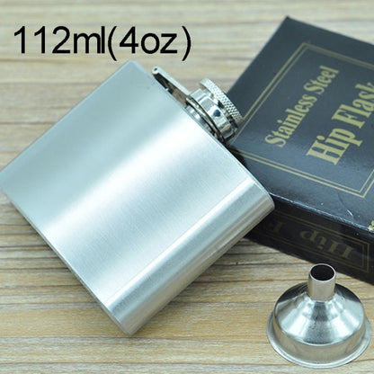 112mL (4oz) กีฬากลางแจ้ง Handy Home Travel สแตนเลสสตีลแบบพกพาขวดสะโพก (พร้อมช่องทางขนาดเล็ก) (เงิน 112mL (4oz)), 112mL (4oz)