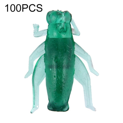 100 ชิ้นคริกเก็ตรูปร่างเหยื่อตกปลาเหยื่อตกปลาประดิษฐ์ความยาว: 2 ซม, Cricket Shape