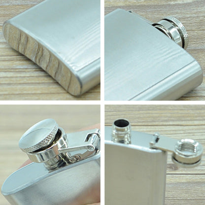 100ml (3.5oz) Pocket Flagon กีฬากลางแจ้งขวดเหล้าแบน Camping Ultralight แบบพกพา Wearproof หม้อไวน์ (สีเงิน), 100ml(3.5oz)