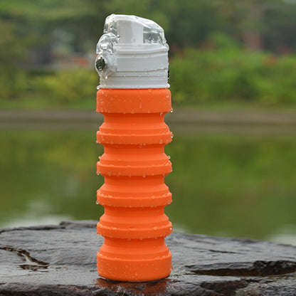 500mL Outdoor Travel ซิลิโคนพับได้กาต้มน้ำ Telescopic Cup ขวดดื่มกีฬา