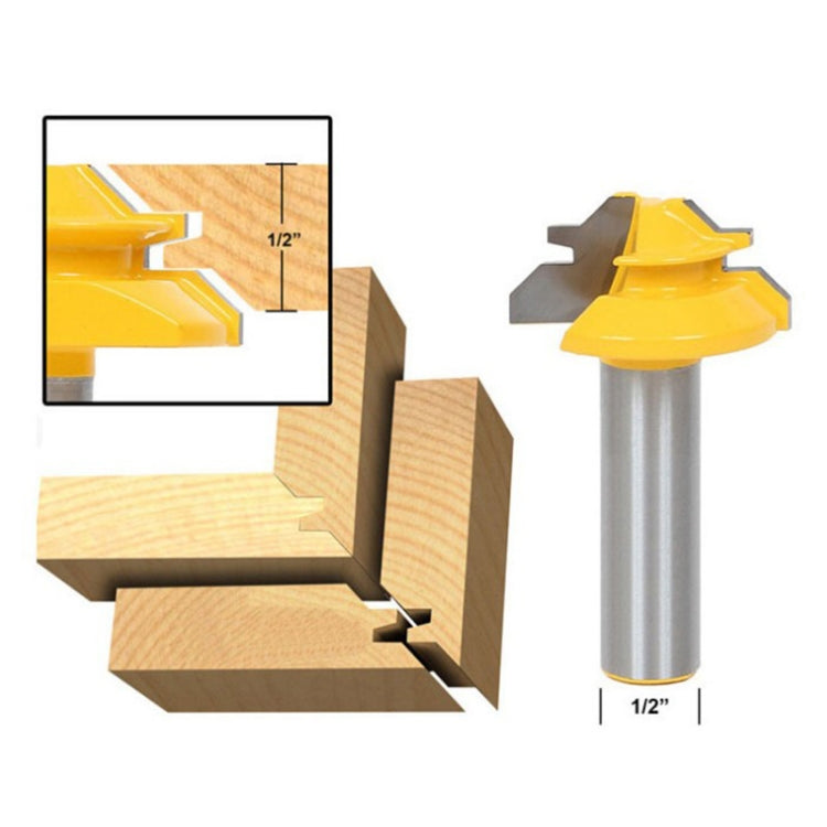 1/2x1-3/8 Shank งานไม้ 45 องศาหมั้นเครื่องตัด Tenon ใบมีดมุมขวาอุปกรณ์เสริมมีดงานไม้เครื่องมือ, 1/2 x 1-3/8