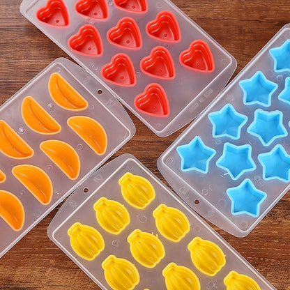 ถาดน้ำแข็งซิลิโคนรูปกล้วย / แม่พิมพ์น้ำแข็งสีสุ่ม, Banana Shaped