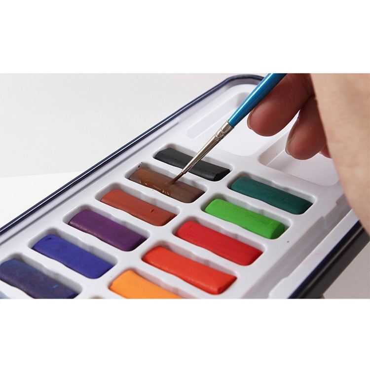 12 สีแบบพกพากล่องเหล็กสีทึบสีน้ำชุดสำหรับศิลปินโรงเรียนนักเรียนกลางแจ้งน้ำสีร่างภาพวาดเครื่องเขียน, 12 Colors