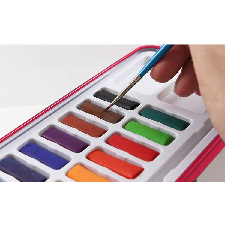 24 สีแบบพกพากล่องเหล็กสีทึบสีน้ำชุดสำหรับศิลปินโรงเรียนนักเรียนกลางแจ้งน้ำสีร่างภาพวาดเครื่องเขียน, 24 Colors