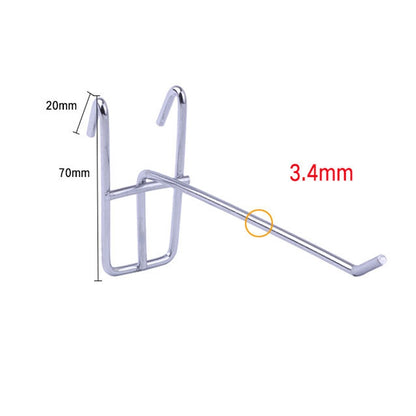 10 ชิ้น 3.5 มม. ซูเปอร์มาร์เก็ตตะแกรงเหล็กชั้นวางตะขอ, ความยาว: 20 ซม, 3.5mm 20cm