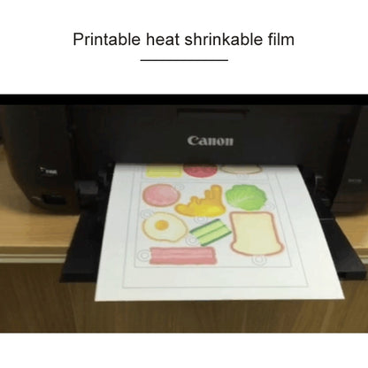 พิมพ์ฟิล์มหดความร้อน DIY กระดาษพิมพ์อีพ็อกซี่วัสดุตรายางกระดาษพิมพ์, DIY Heat Shrink Film (Transparent)