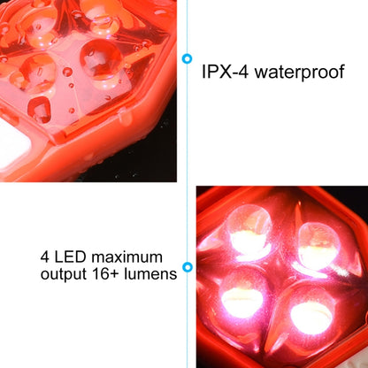 ไฟเตือนการวิ่งจักรยานกลางแจ้งแบบมัลติฟังก์ชั่นไฟท้ายจักรยาน LED ไฟคลิปหลัง, LED Back Clip Light(Red)