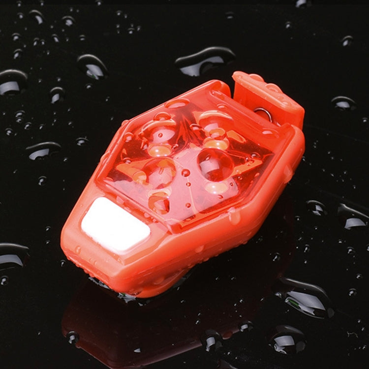 ไฟเตือนการวิ่งจักรยานกลางแจ้งแบบมัลติฟังก์ชั่นไฟท้ายจักรยาน LED ไฟคลิปหลัง, LED Back Clip Light(Red)