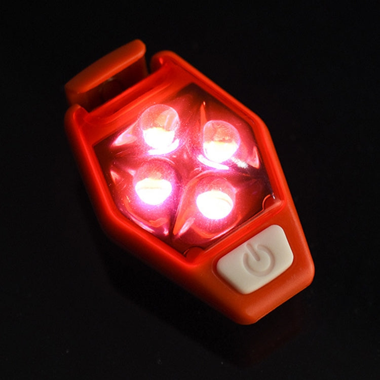 ไฟเตือนการวิ่งจักรยานกลางแจ้งแบบมัลติฟังก์ชั่นไฟท้ายจักรยาน LED ไฟคลิปหลัง, LED Back Clip Light(Red)