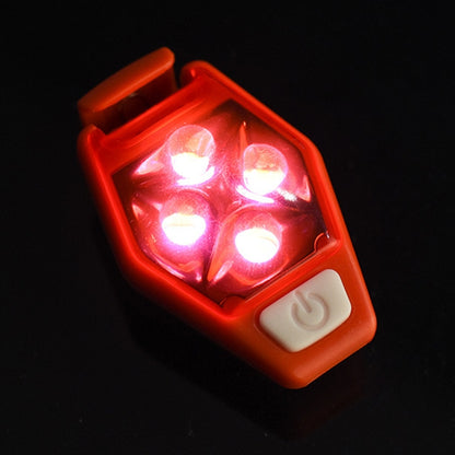 ไฟเตือนการวิ่งจักรยานกลางแจ้งแบบมัลติฟังก์ชั่นไฟท้ายจักรยาน LED ไฟคลิปหลัง, LED Back Clip Light(Red)