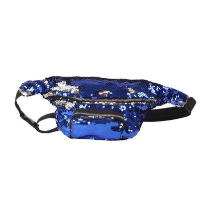 Sequins เอวกระเป๋าคู่สีกระเป๋าแต่งหน้า Mermaid กระเป๋า Chest Pack ผู้หญิงสาวเดินทางกระเป๋าโทรศัพท์มือถือ