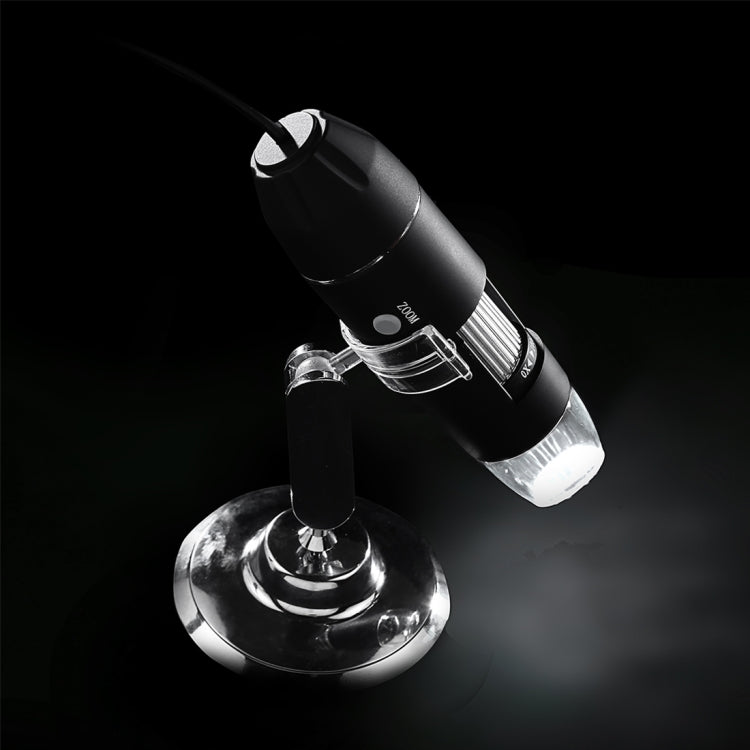 แว่นขยาย USB HD 0.3MP เซ็นเซอร์รับภาพ 2560x1920P กล้องจุลทรรศน์ดิจิตอล USB พร้อม 8 LED และขาตั้งแบบมืออาชีพ