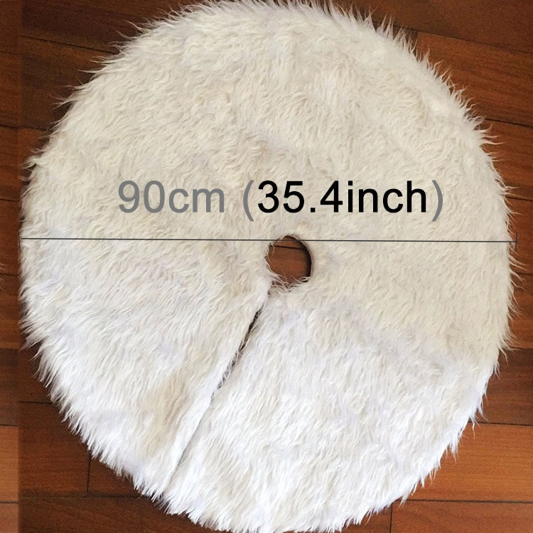 ตุ๊กตาต้นคริสต์มาสประดับกระโปรงทรงกลมสีขาว เส้นผ่านศูนย์กลาง 90ซม, 90cm