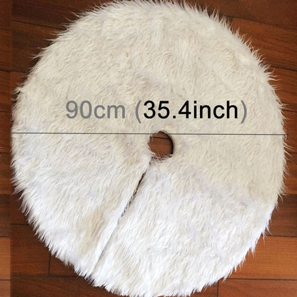 ตุ๊กตาต้นคริสต์มาสประดับกระโปรงทรงกลมสีขาว เส้นผ่านศูนย์กลาง 90ซม, 90cm