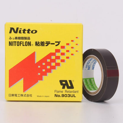 NO.903UL ความหนา 0.08มม. NITTO DENKO เทปเทฟลอนอุณหภูมิสูงสำหรับเครื่องซีล ขนาด: 10ม. x 38มม., Size: 10m x 38mm