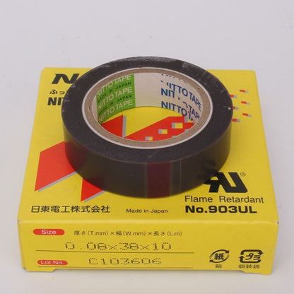 NO.903UL ความหนา 0.08มม. NITTO DENKO เทปเทฟลอนอุณหภูมิสูงสำหรับเครื่องซีล ขนาด: 10ม. x 38มม., Size: 10m x 38mm