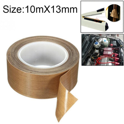 เครื่องซีลเทปผ้าทนอุณหภูมิสูงเทฟลอน เทปฉนวนความร้อน ขนาด: 10ม. x 13มม, Size: 10m x 13mm