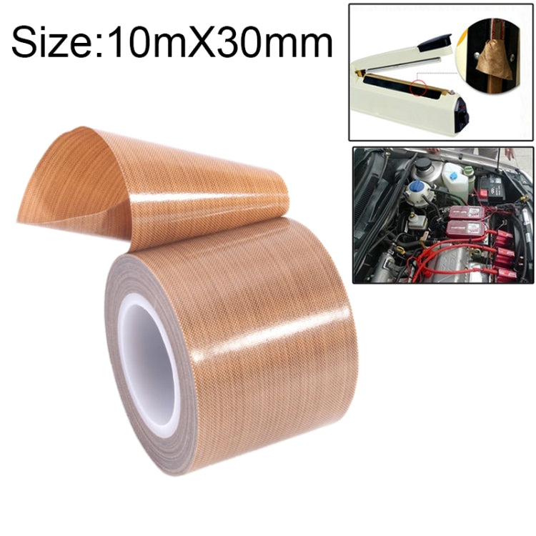 เครื่องซีลเทปผ้าทนอุณหภูมิสูงเทฟลอน เทปฉนวนความร้อน ขนาด: 10ม. x 30มม, Size: 10m x 30mm