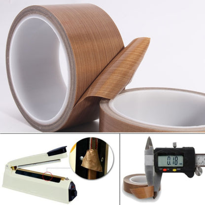 เครื่องซีลเทปผ้าทนอุณหภูมิสูงเทฟลอน เทปฉนวนความร้อน ขนาด: 10ม. x 30มม, Size: 10m x 30mm