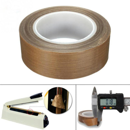 เครื่องซีลเทปผ้าทนอุณหภูมิสูงเทฟลอน เทปฉนวนความร้อน ขนาด: 10ม. x 13มม, Size: 10m x 13mm
